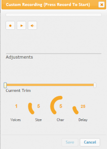 record your own VO screen